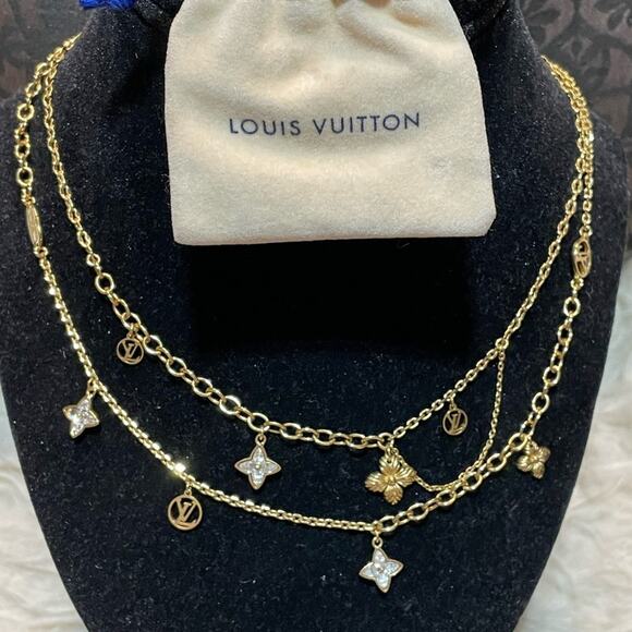 Louis Vuitton Double stranded Gold Tone Chain with Charms. Comes with a COA - Picture 1 of 9